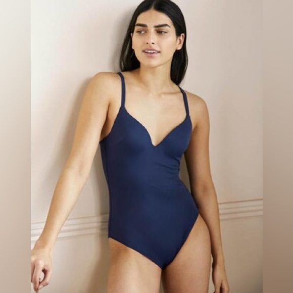 NWT Boden Sweetheart Cup Size Swimsuit Sz 34D Navy blue - Picture 6 of 7